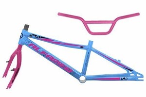 CONJ CUADRO 20 ALUM ALFAMEQ AZUL/ROSA CUADRO/HORQUILLA/MANUBRIO
