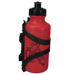 BOTELLA 500ML PLAST. ROJO. C/SOP.