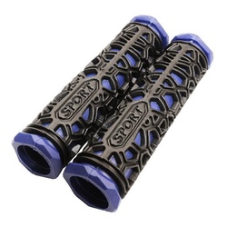 MANOPLA MTB VAZADO BICOLOR NEGRO/AZUL GTS