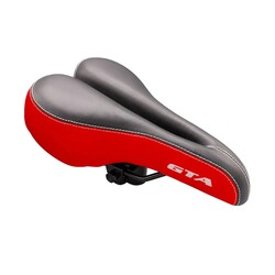 ASIENTO MTB GTA COSTURADO VAZADO NEGRO/ROJO