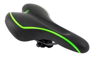 ASIENTO MTB PREMIUM NEGRO LINEAS VERDE C/ CARR
