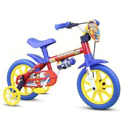 BICICLETA ARO 12 FIREMAN ROJO/AMAR/AZUL