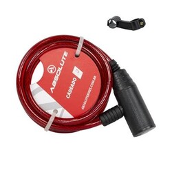 CANDADO 1,0MX6MM ESPIRAL CHAV. ROJO