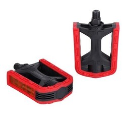 PEDAL MTB PP BICOLOR 1/2 NEGRO/ROJO