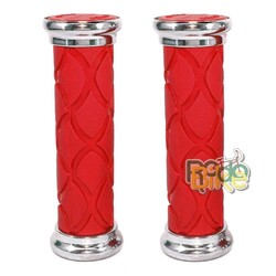 MANOPLA MTB ADVENTURE ROJO C/ANEL CROMADO