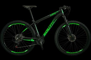 BICICLETA 29 21M NEGRO ADES VERDE T19 F DISCO LEGENDS 
