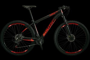 BICICLETA 29 21M NEGRO ADES ROJO T19 F DISCO LEGENDS 