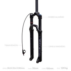 HORQUILLA 29 RX AR/OLEO 100MM RLO S/RET