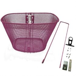 CANASTA 16 ACO OVAL ROSA. C/SOPORTE