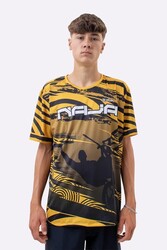 CAMISA MASCULINA HUPI BIKE NAJA V10 AMARILLO NEGRO