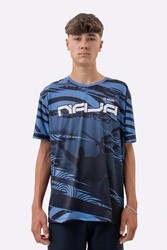 CAMISA MASCULINA HUPI BIKE NAJA V10 AZUL NEGRO