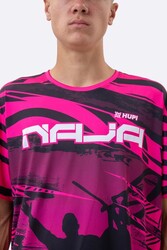 CAMISA MASCULINA HUPI BIKE NAJA V10 ROSA NEGRO