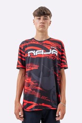 CAMISA MASCULINA HUPI BIKE NAJA V10 NEGRO ROJO